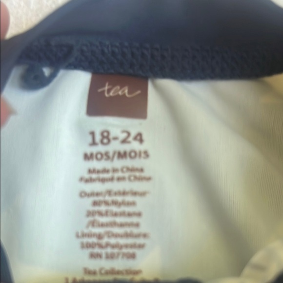 Tea Collection White and Blue One Piece Swim - Picture 2 of 3